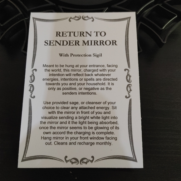 PROTECTION Mirror with Sigil - Picture 4 of 16